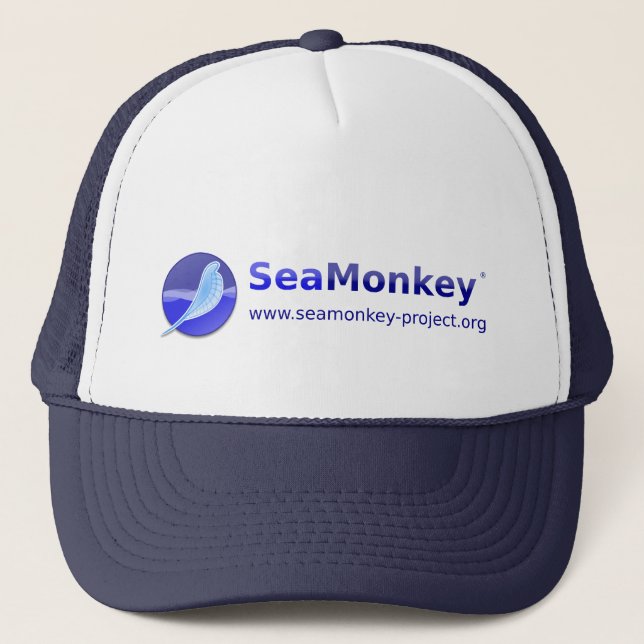 SeaMonkey Projekt - horizontales Logo Truckerkappe (Vorderseite)