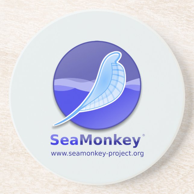 SeaMonkey Projekt - vertikales Logo Getränkeuntersetzer (Vorne)