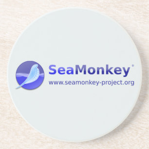 SeaMonkey Projekt - vertikales Logo Sandstein Untersetzer