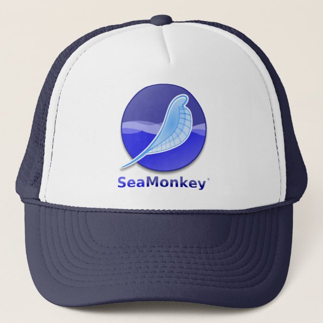 SeaMonkey Text-Logo Truckerkappe (Vorderseite)