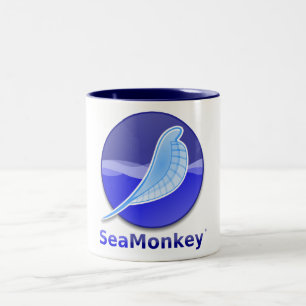 SeaMonkey Text-Logo Zweifarbige Tasse