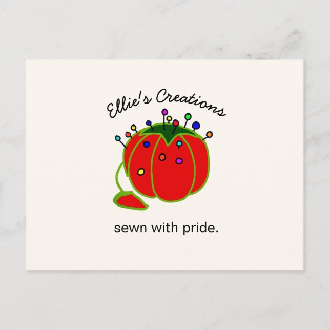 Seamress Red Button Cushion Seamress nicht Postcar Postkarte (Vorderseite)