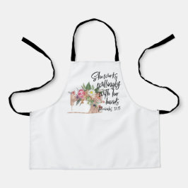 Seamress - Sie arbeitet bereitwillig Schürze