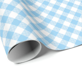 Seams Match: Blue n White Gingham Wrapping Paper Geschenkpapier