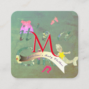 Seamstress Baby Clothes Business Quadratische Visitenkarte