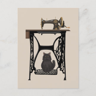 Seamstress Cats Lovers - Vintage Nähmaschine Postkarte