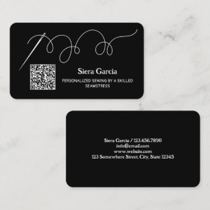 Seamstress Custom QR Business Card Visitenkarte