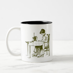 Seamstress-Design Zweifarbige Tasse