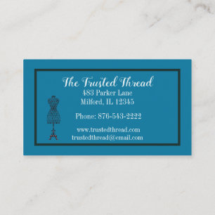 Seamstress Dressmaker Fabric Mannequin Scissors Bu Visitenkarte