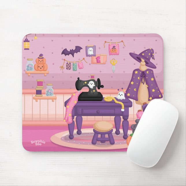 Seamstress Halloween Mouse Pad Mousepad (Mit Mouse)