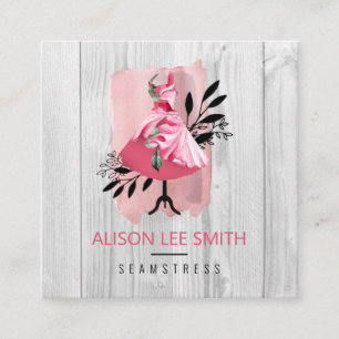 Seamstress Handnähte Dressmaker Square Business Ca Quadratische Visitenkarte