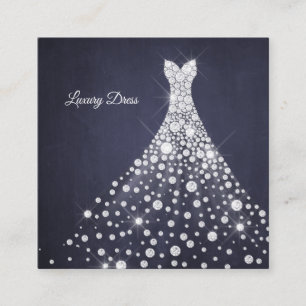 Seamstress Luxus Mode Designer Diamant Kleid Quadratische Visitenkarte
