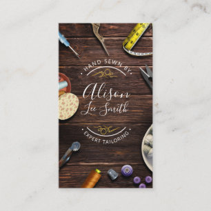 Seamstress- oder Schneider-Schreibtisch Handnähte Visitenkarte