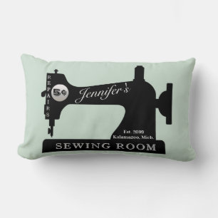 Seamstress Quilter Nähmaschine Raum Lendenkissen
