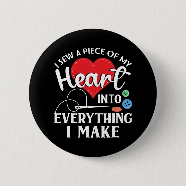 Seamstress Quilting Knitting Button (Vorderseite)