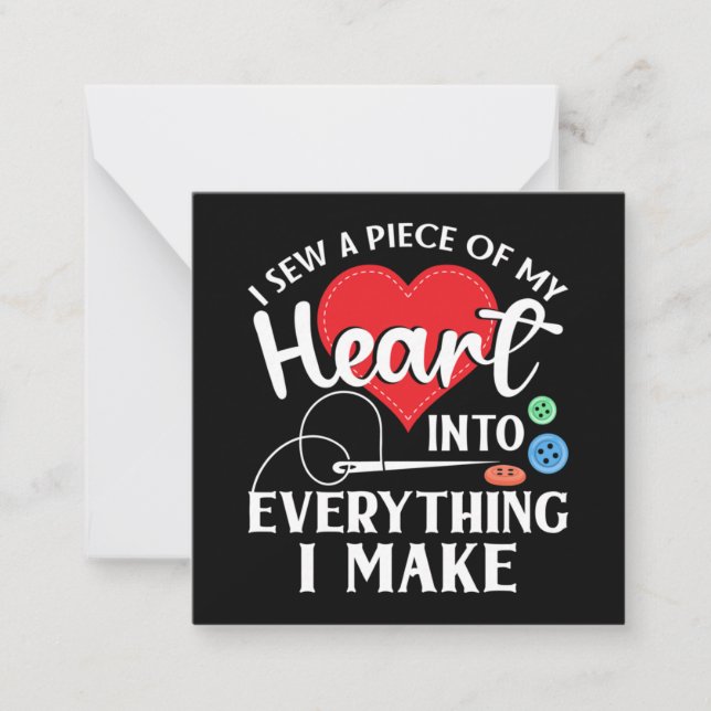 Seamstress Quilting Knitting Mitteilungskarte (Vorderseite)