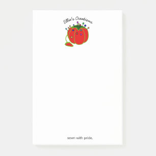 Seamstress Red Button Cushion Seamstress Post-it Klebezettel