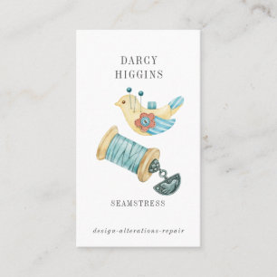 Seamstress Schneider Button Kissensohle Visitenkarte