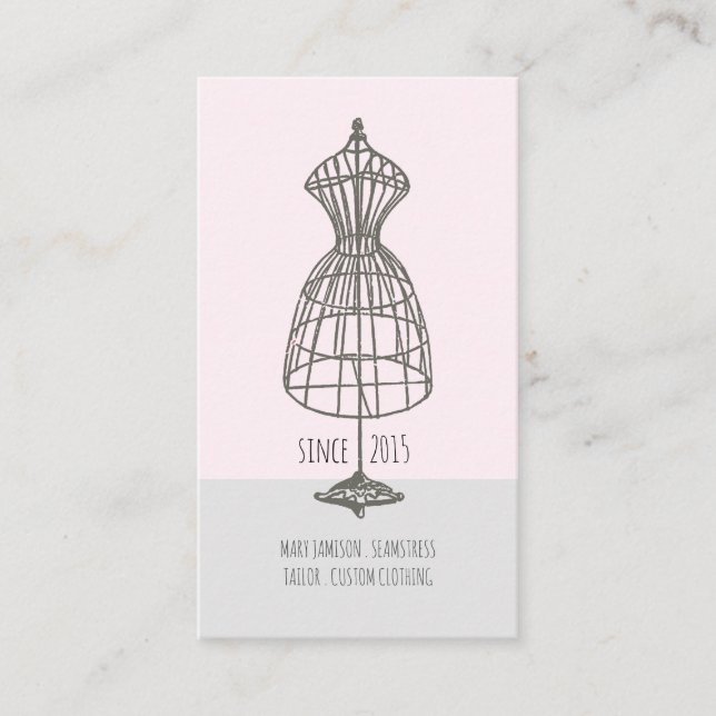 Seamstress Schneider Vintages Kleid Form Business  Visitenkarte (Vorderseite)