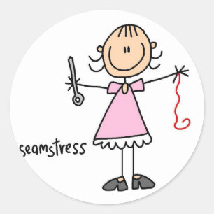 Seamstress Strichmännchen Sticker