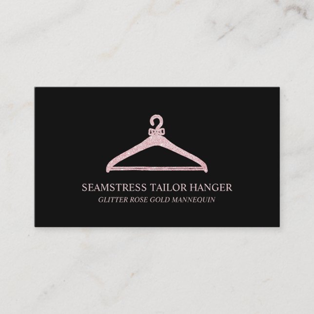 Seamstress Tailor Hanger Visitenkarte (Vorderseite)