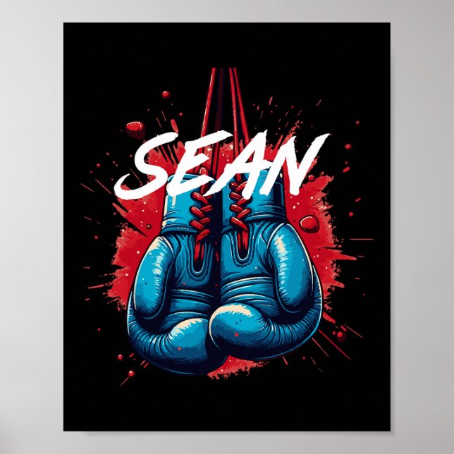 Sean Boxing Individuelle Name Poster (Vorne)