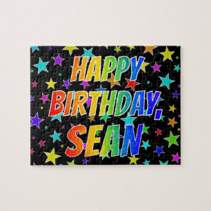 "SEAN" Vorname, Spaß "GLÜCKLICHER GEBURTSTAG" Puzzle