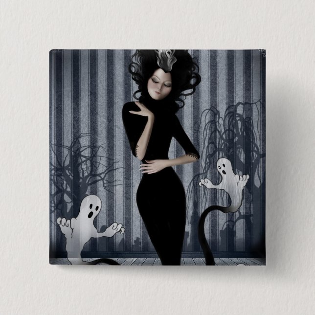 Seance-Königin-Knopf Button (Vorderseite)