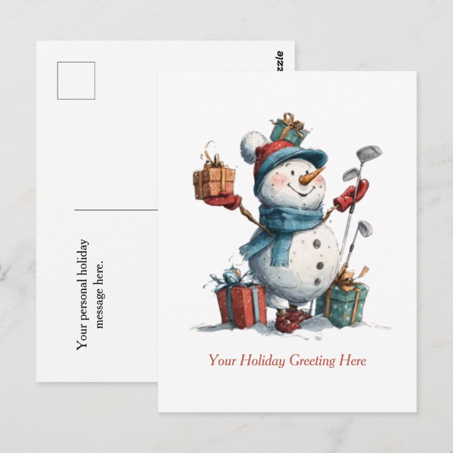 Seaons Grüße — "T-Shirt Style" Urlaubspostkarte Postkarte (Vorne/Hinten)