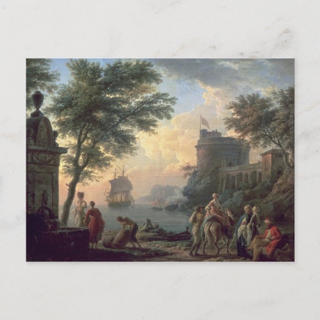 Seaport, 1763 postkarte (Vorderseite)