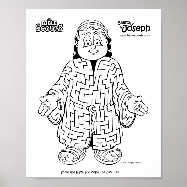 Search for Joseph Activity Maze Poster (Vorne)