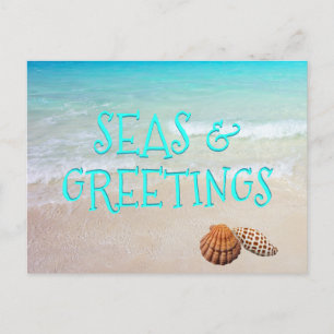 Seas and Greetings Beach Muscheln Weihnachten Post Postkarte