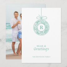 Seas and Greetings Seashell Ornament