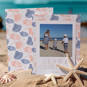 Seas & Greetings Foto Real Rose Gold Folien Feiertagskarte