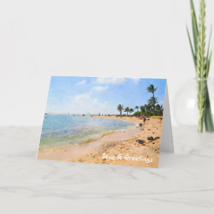 Seas & Greetings Kauai Beach Scene Holiday Karte