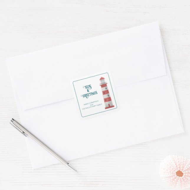 Seas & Greetings Lighthouse Sticker (Umschlag)