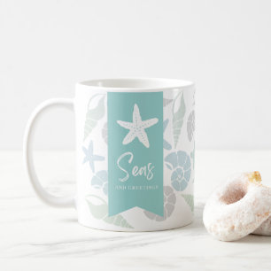 Seas & Greetings Seashell Coastal Holiday Kaffeetasse