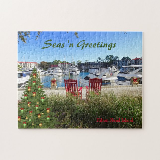 Seas n Greetings Hilton Head Island Hafen Stadt Puzzle (Horizontal)