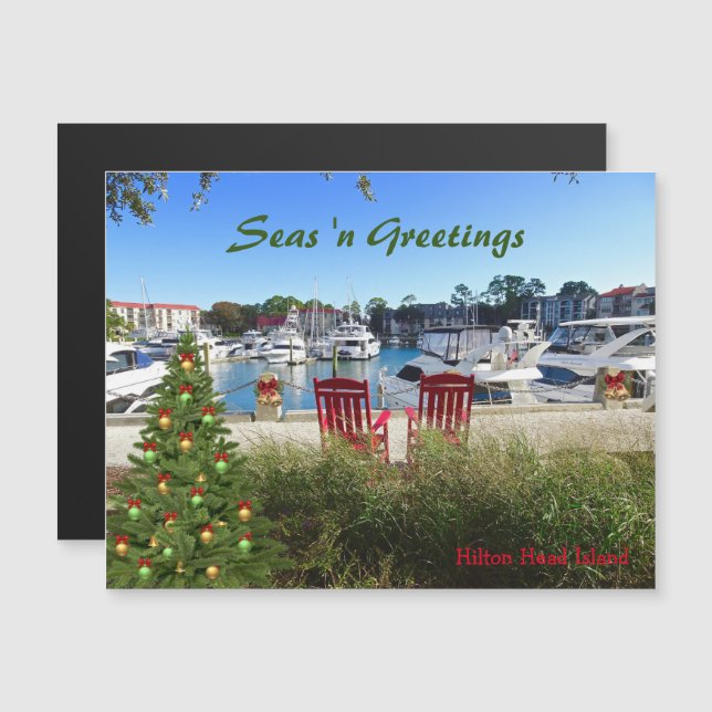 Seas 'n Greetings Hilton Head SC Magnetic Card Magnetkarte (Vorne/Hinten)