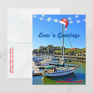 Seas n Greetings von Hilton Head Island Weihnachte Postkarte
