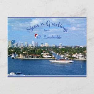 Seas n Greetings von Sunny Ft Lauderdale Florida Postkarte