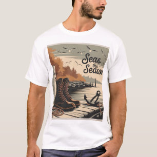 Seas-Season-Vintage Nautik-Fall-Design T-Shirt