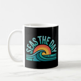 Seas the Day Motivierend Ocean Sunrise Kaffeetasse