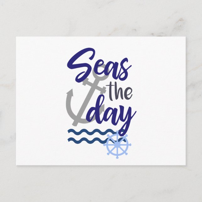 Seas the Day, nautical Postkarte (Vorderseite)