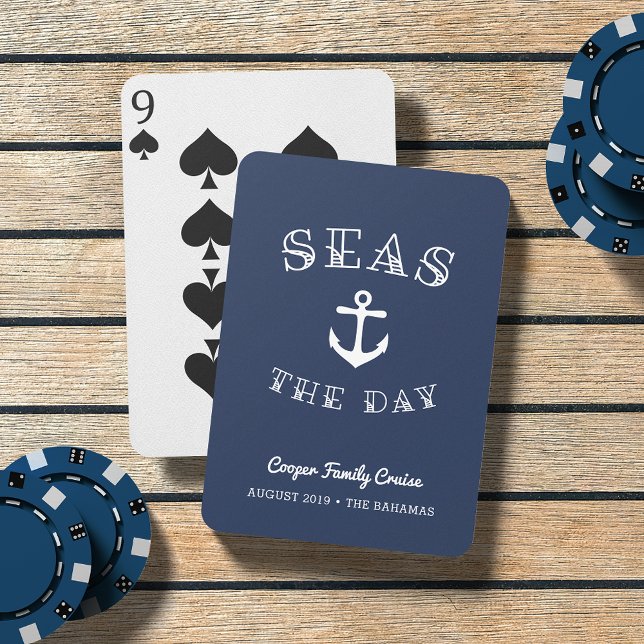 Seas the Day | Personalisierter Familienurlaub Spielkarten (Von Creator hochgeladen)