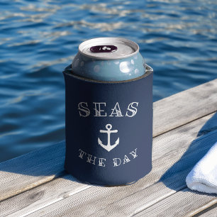 Seas the Day   Personalisiertes Beach House oder B Dosenkühler