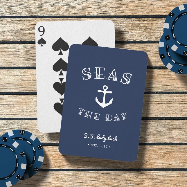 Seas the Day | Personalisiertes Schiff Spielkarten (Von Creator hochgeladen)