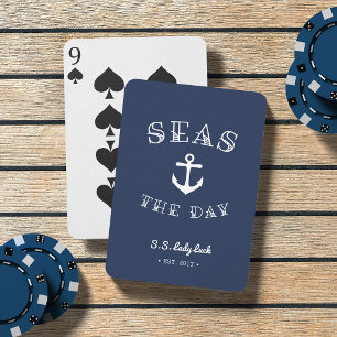 Seas the Day   Personalized Boat Spielkarten
