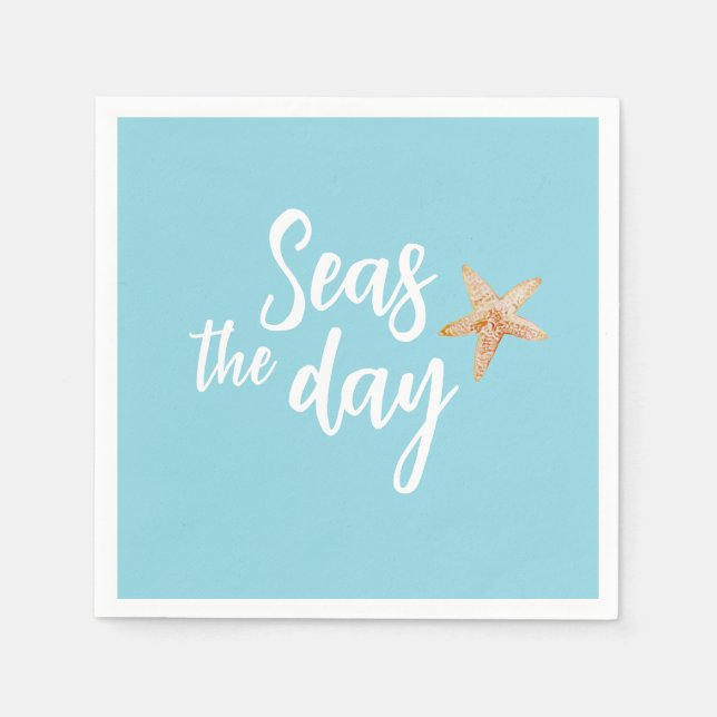 Seas the Day Starfish Beach Serviette (Vorderseite)
