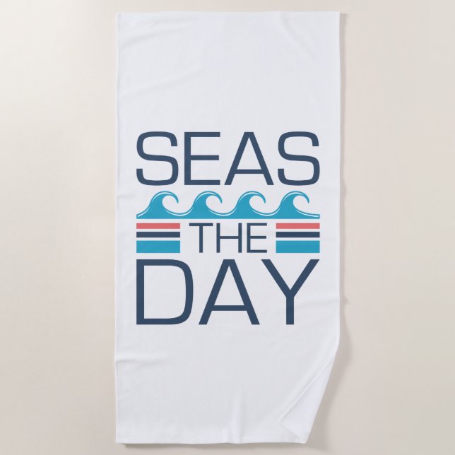 Seas The Day Strandtuch (Vorderseite)